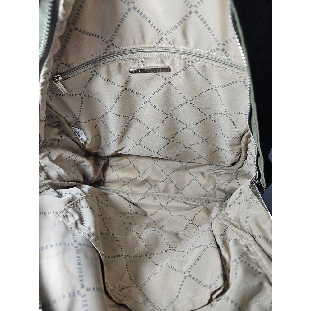 Steve Madden SM‎ Olive Green Nylon Backpack Travel Bag - Picture 3 of 4